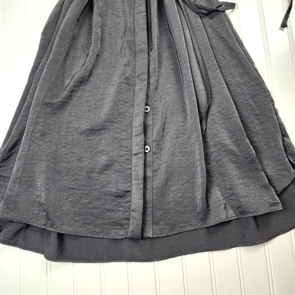 Simply Vera Vera Wang Black Belted Shirt Dress Tie Waist Midi Knee Length XXL - Picture 6 of 13